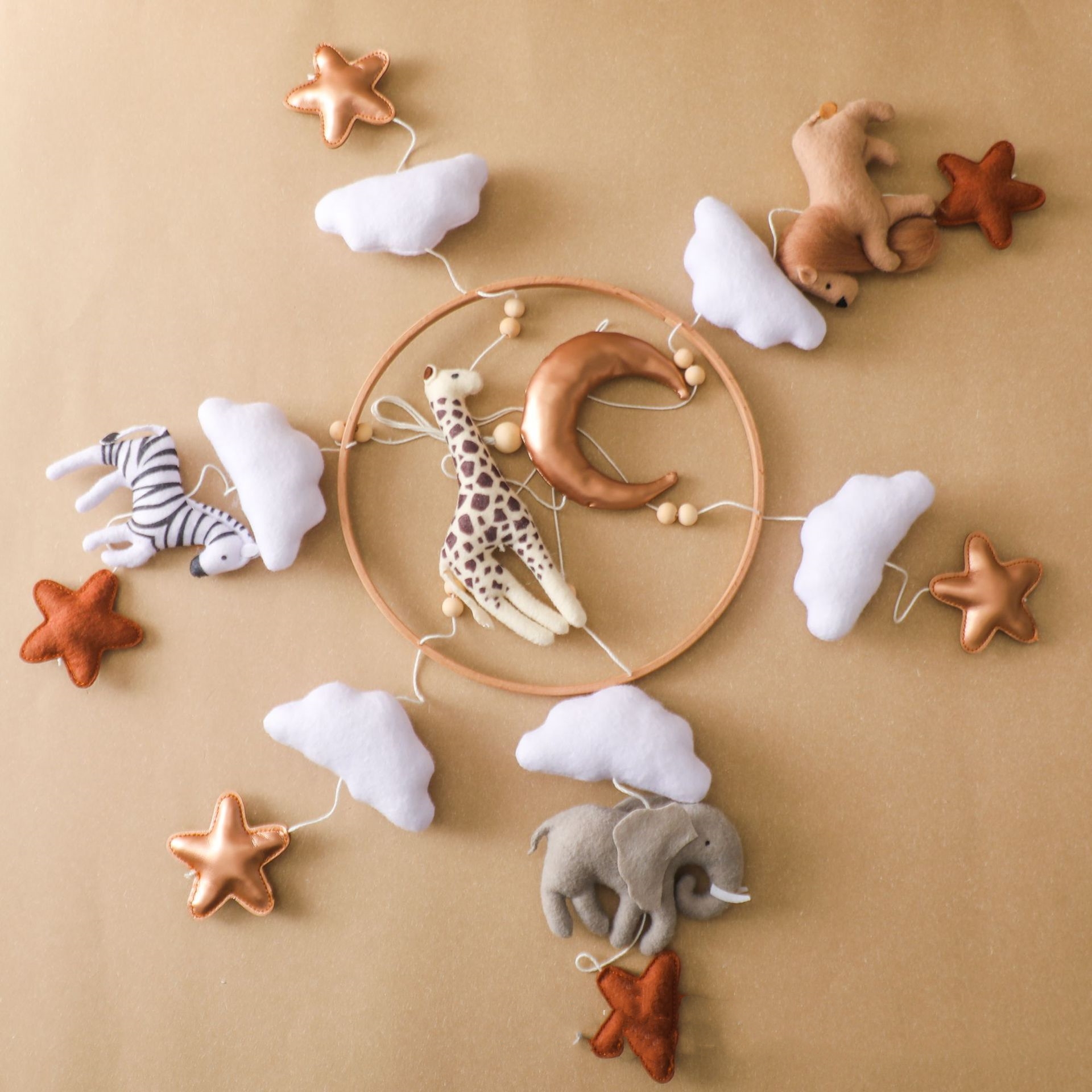Hot Sale Nordic Handmade Felt  – обзор и цена Baby Nursery Jungle Animals