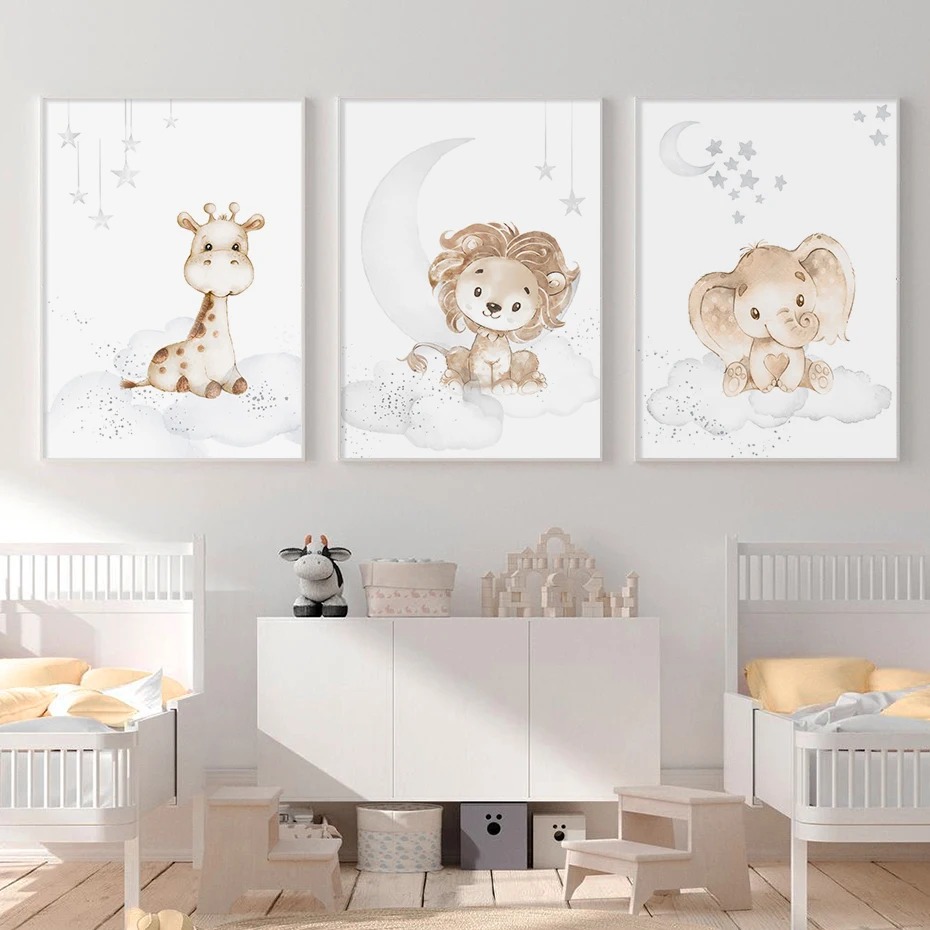 Cartoon Lion Elephant African  – обзор и цена Baby Nursery Elephant