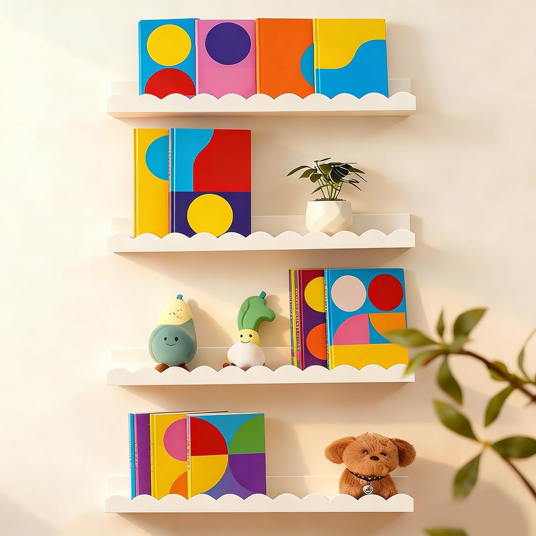 Nursery Book Shelves, Set of 4 – обзор и цена Baby Nursery Shelves