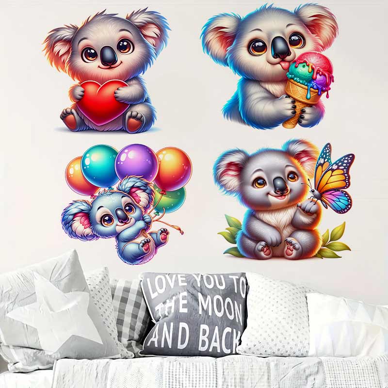 Cute Koala Wall Sticker Baby K – обзор и цена Baby Nursery Mural Wallpaper