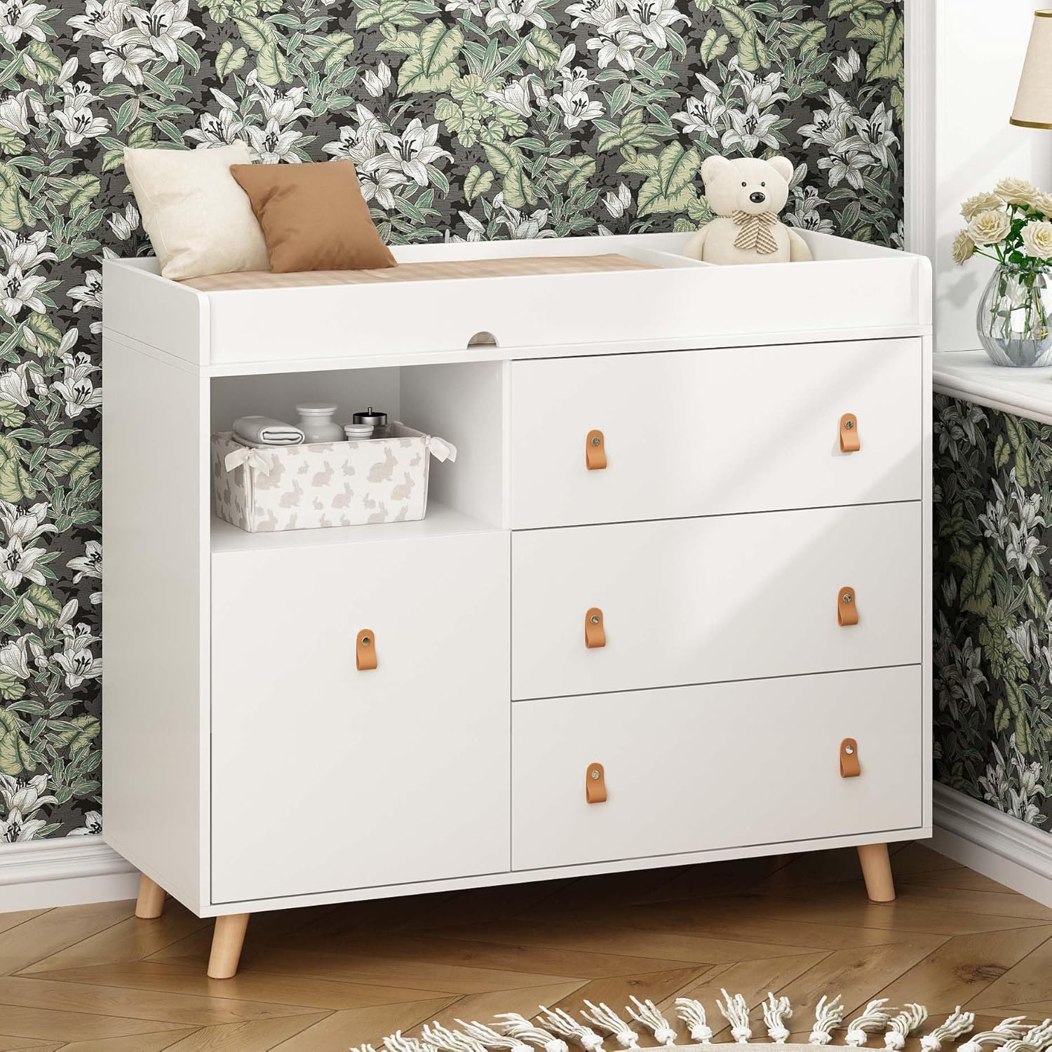 Baby Dresser Changing Table wi – обзор и цена Baby Nursery Shelves