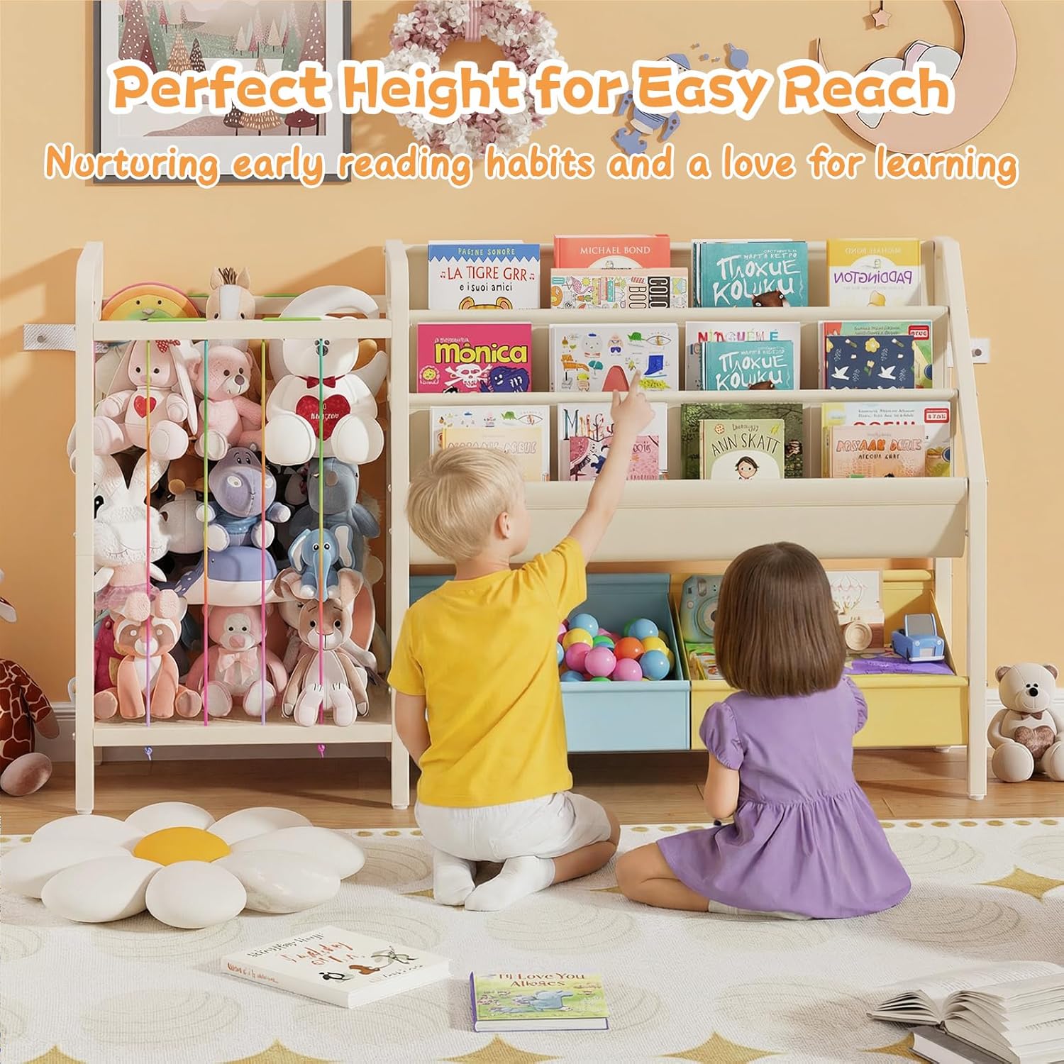 B5 Kids Bookshelf and Toy Stor – обзор и цена Baby Nursery Shelves
