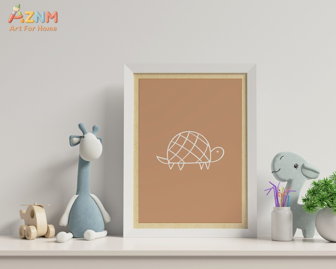 AZNM Boho Neutral Line Art Ani – обзор и цена Baby Nursery Elephant
