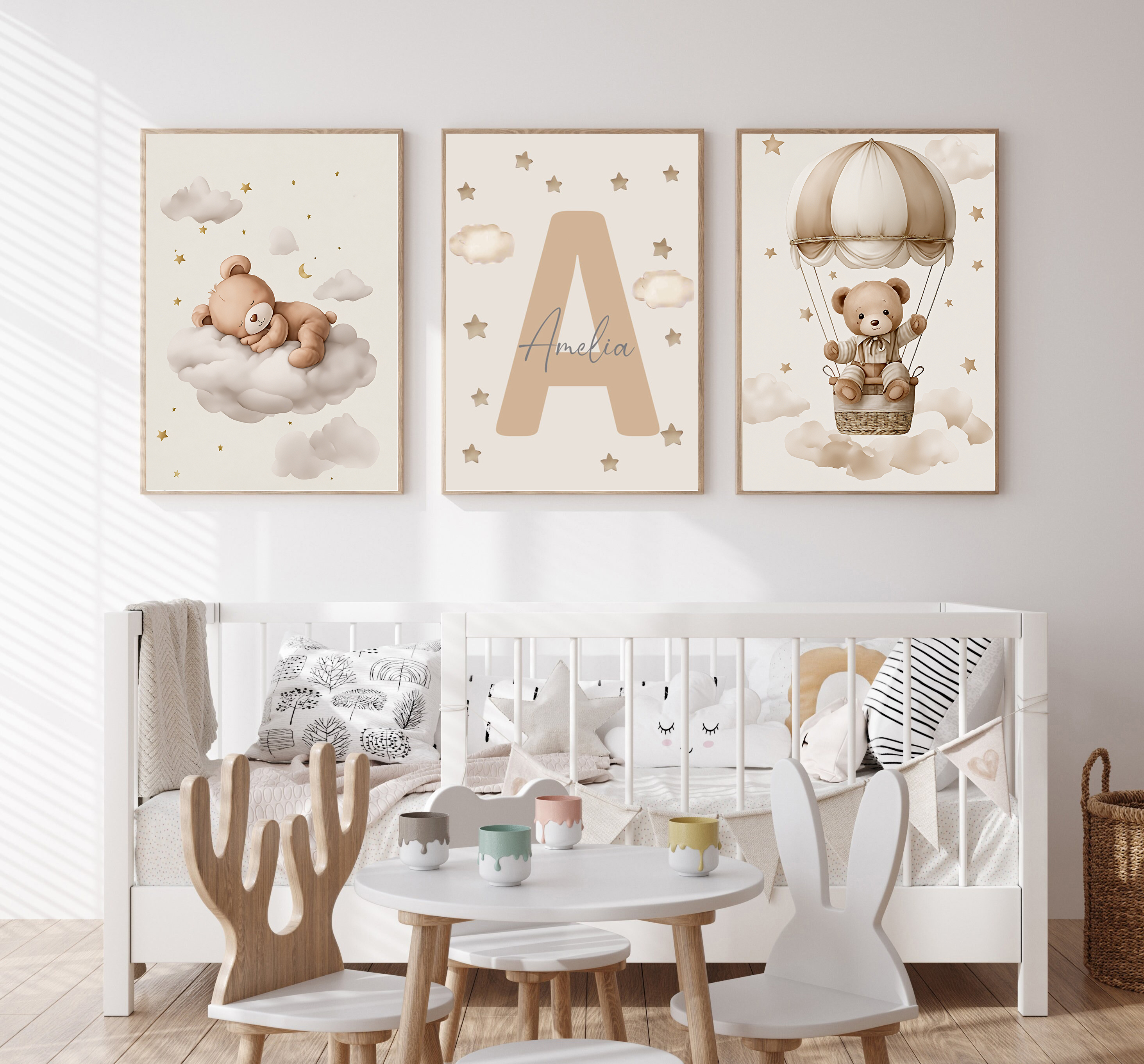 3pcs/set Bohemian Teddy Bear A – обзор и цена Baby Nursery Art