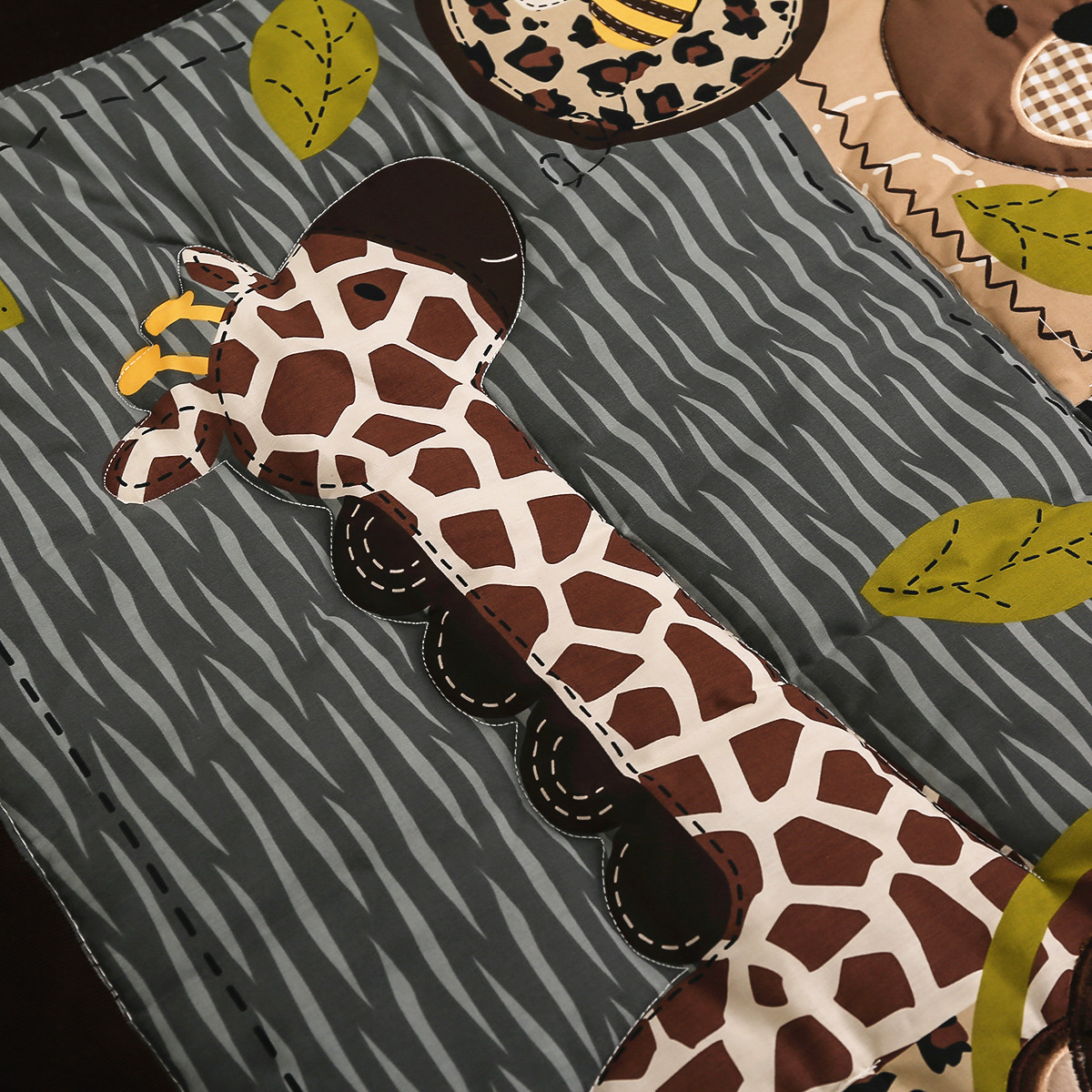 3Pcs Embroidered Newborn Baby  – обзор и цена Baby Nursery Jungle Animals