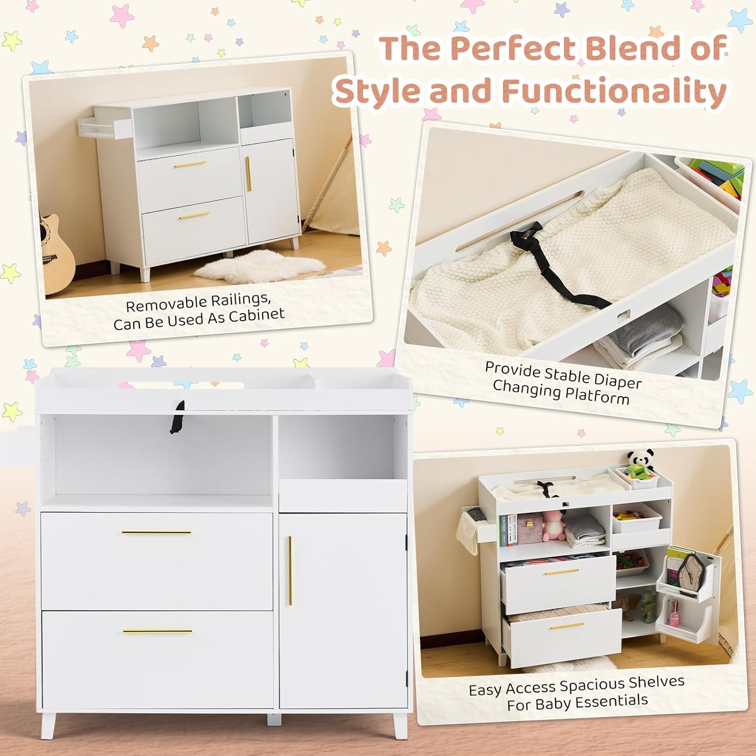 Nursery Dresser with Changing  – обзор и цена Baby Nursery Nurse