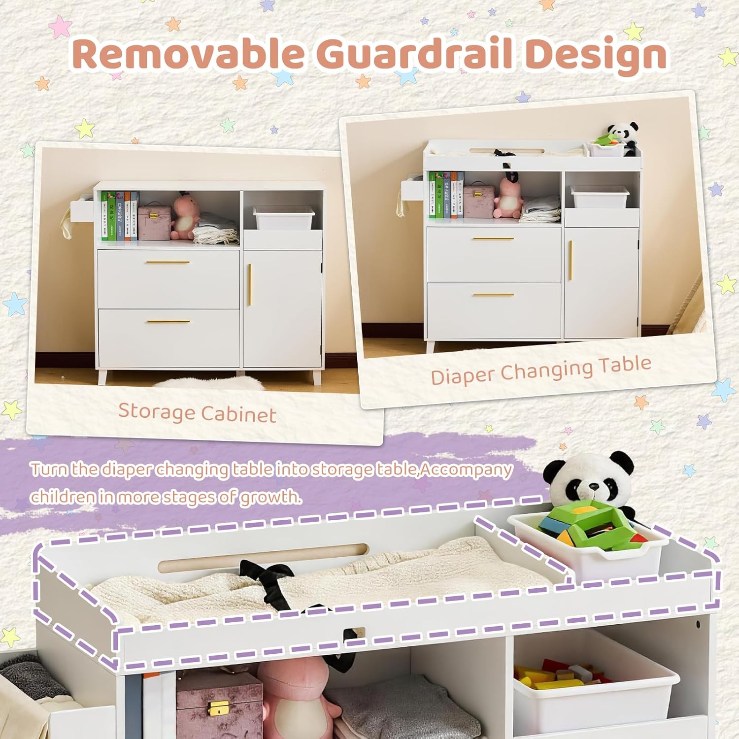 Nursery Dresser with Changing  – обзор и цена Baby Nursery Nurse